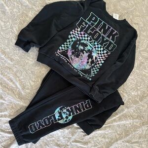 Kids 3 Piece Pink Floyd Sweat Suit and Tee